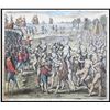 Image 1 : German copperplate engraving by Theodore de Bry showing Francis Drake being crowned by a native rule
