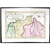 Image 1 : French copperplate-engraved map of Colombia (Cartagena) and Venezuela (with islands of Aruba, Curaca