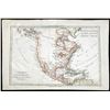 Image 1 : French copperplate-engraved map of colonial North and Central America and the Caribbean by Rigobert 