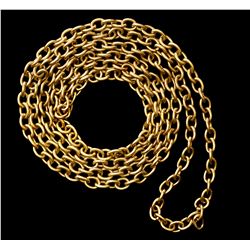 Gold chain (plain links), 22K, 43" long, 125 grams, ex-1715 Fleet, ex-Real Eight (Kip Wagner), ex-Ul
