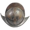 Image 1 : German morion helmet with embossed fleur-de-lis pattern, 1600s.