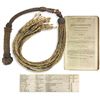 Image 1 : Handmade "cat of nine tails" with copy of House of Representatives 1848 list of seamen, their offens
