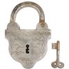 Image 1 : Early Spanish colonial padlock with key, circa 1700s.