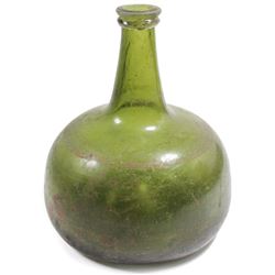 Intact "onion" bottle, 1700s.