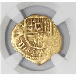 Seville, Spain, cob 1 escudo, Philip III, assayer B, NGC XF 45.