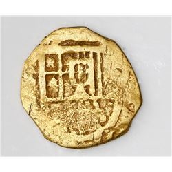 Seville, Spain, cob 1 escudo, Philip III, assayer not visible.