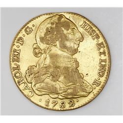 Madrid, Spain, bust 4 escudos, Charles III, 1782JD.