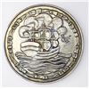 Image 2 : Great Britain, silver Hollandia medallion (ca. 1987), made from silver from the ship.