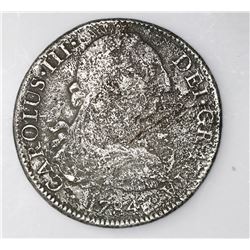 Mexico City, Mexico, bust 8 reales, Charles III, 1784FM.