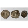Image 1 : Lot of three Lima, Peru, cob minors: 1R 1695R and 1716M; 1/2R 1707.