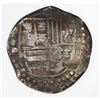 Image 1 : Potosi, Bolivia, cob 8 reales, Philip IV, assayer P (ca. 1622), lions and castles transposed in shie