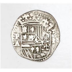 Potosi, Bolivia, cob 1 real, Philip II, assayer A.