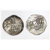 Image 1 : Lot of two Potosi, Bolivia, cob 1R, Philip II, assayers A and R (Ramos).