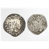 Image 1 : Lot of two Potosi, Bolivia, cob 1/2R, Philip II, assayer B to left (1st period) and assayer L/B belo