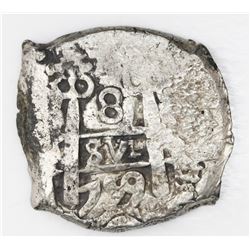 Potosi, Bolivia, cob 8 reales, 1759q.