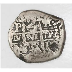 Potosi, Bolivia, cob 2 reales, 1732YA, rare.