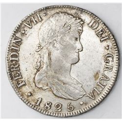 Potosi, Bolivia, bust 8 reales, Ferdinand VII, 1825JL.