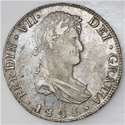 Potosi, Bolivia, bust 8 reales, Ferdinand VII, 1825JL.