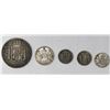 Image 2 : Lot of five Potosi, Bolivia, bust minors: 4R, 1795PR; 1R, 1777PR; 1/2R, 1776JR, 1788PR, 1821PJ.