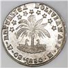 Image 1 : Lot of two Potosi, Bolivia, coins: 4 soles, 1854MJ, NGC AU details / cleaned; and 50 centavos, 1897E