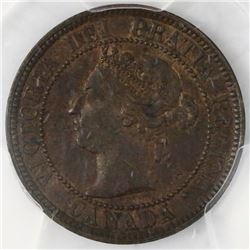 Canada, copper 1 cent, Victoria, 1884, PCGS MS63BN.