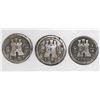 Image 1 : Lot of three Santiago, Chile, 1/4R: 1796, 1797, and 1798.