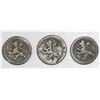 Image 2 : Lot of three Santiago, Chile, 1/4R: 1796, 1797, and 1798.