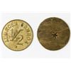 Image 2 : Lot of two Costa Rican brass coffee tokens, 1890s.