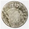 Image 2 : Cuba, 2 reales, lattice countermark (1841) on a Seville, Spain, bust 2 reales, Ferdinand VII, 1825JB