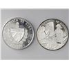 Image 2 : Lot of two Cuban proof 10 pesos: Piefort 1993, Bolivar and Marti; 1994, Manifesto of Montecristi.