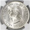 Image 1 : Dominican Republic, 1 peso, 1952, NGC MS 65, ex-Rudman.