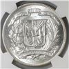 Image 2 : Dominican Republic, 1 peso, 1955, Trujillo 25th anniversary, NGC MS 62, ex-Rudman.