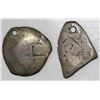 Image 2 : Lot of two El Salvador, 1R, arms countermark (Type V, 1868) on Spanish colonial cob 1R.