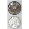 Image 2 : Lot of two Guatemala, 2 reales: 1860R and 1873P.