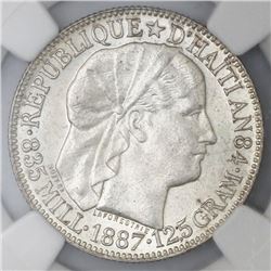 Haiti, 50 centimes, 1887, NGC MS 62, ex-Rudman.