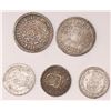 Image 1 : Lot of five Mexico City, Mexico, pillar reals: 1R 1768M, 1R 1769M, 1/2R 1735MF, 1/2R 1760M, and 1/2R