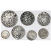 Image 1 : Lot of seven pillar minors of Mexico City, Mexico, various dates and denominations (two 4R, three 2R