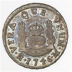 Mexico City, Mexico, pillar 1 real, Philip V, 1746M, ex-Christensen.
