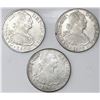 Image 1 : Lot of three Mexico City, Mexico, bust 8 reales, Charles IV, 1802FT, 1804TH, 1805TH.