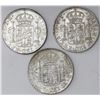 Image 2 : Lot of three Mexico City, Mexico, bust 8 reales, Charles IV, 1802FT, 1804TH, 1805TH.