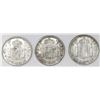 Image 2 : Lot of three Mexico City, Mexico, bust 2 reales, Charles III, 1774FM, 1781FF and 1786FM.