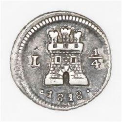 Lima, Peru, 1/4 real, 1818.