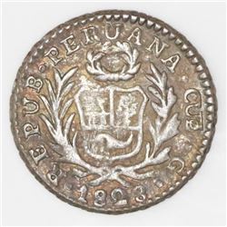 Cuzco, Peru, 1/2 real, 1828G.