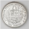 Image 2 : Lima, Peru, 1 peseta, 1880BF, B with dot below wreath.