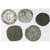 Image 2 : Lot of five 1200s-1400s minors of Aragon and Castile and Leon, Spain (mints of Burgos, Segovia and V