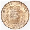 Image 2 : Lot of two Madrid, Spain, bronze coins of Alfonso XII: 10 centimos, 1877CM; 5 centimos, 1879CM.