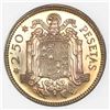 Image 2 : Spain, proof 2-1/2 pesetas, 1953 with 19-56 inside stars, NGC PF 66, finest and only known example i