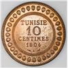 Image 2 : Tunisia (struck at the Paris mint), bronze 10 centimes, AH1322 / 1904-A, Muhammad al-Hadi Bey, NGC M