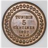 Image 2 : Tunisia (struck at the Paris mint), bronze 5 centimes, AH1325 / 1907-A, Muhammad V al-Nasir Bey, NGC