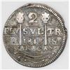 Image 1 : Caracas, Venezuela, royalist 2 reales, Ferdinand VII, 1818BS, lions at upper left and lower right.